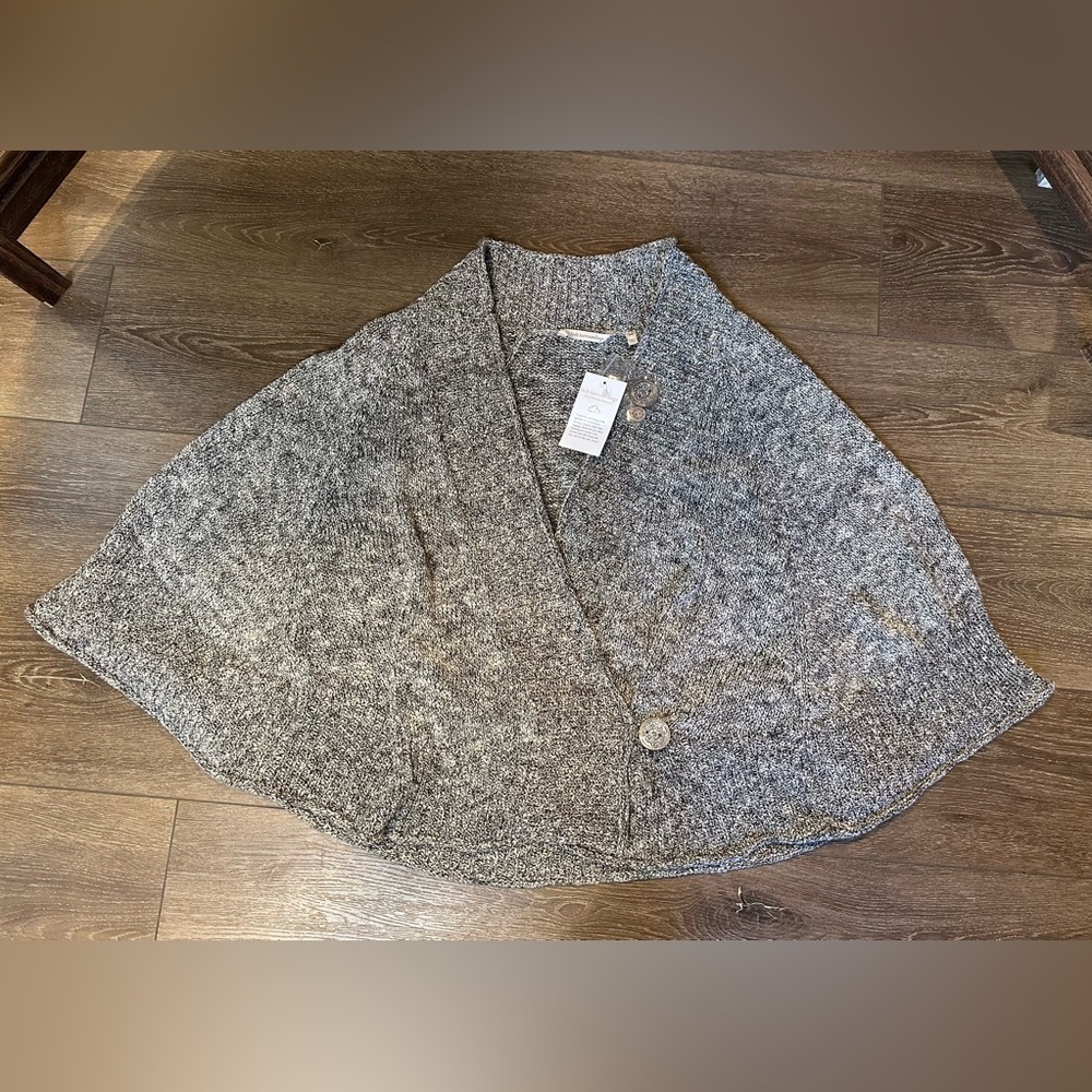 Soft Surroundings Chiang Mai Cotton Knit Wrap Poncho Cardigan - Picture 5 of 8